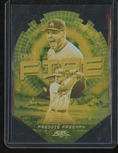 2022 Topps Fire FREDDIE FREEMAN On Fire Die Cut Insert Los Angeles Dodgers MTN3 - Picture 1 of 2