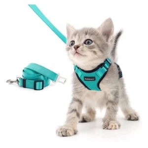 Katzengeschirr Leine Katzengeschirr grün XS verstellbar atmungsaktiv - Bild 1 von 5