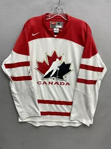 Y2K Nike Team Canada IIHF White Hockey Jersey Men's Size Medium M - Picture 1 of 13