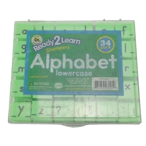 Juego de 34 piezas estampadoras alfabeto Ready2Learn minúsculas con signos de puntuación - Imagen 1 de 2