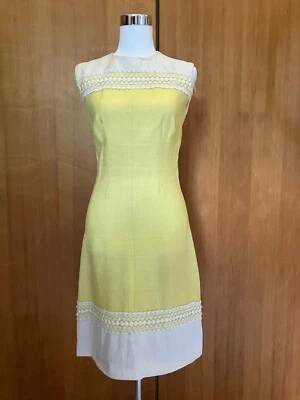 Vintage 1960’s Yellow Linen Dress – Size 8-10 - Image 1 of 3