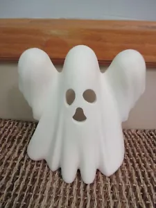 NEW! Yankee Candle Large 8" White Ceramic Ghost Tea Light Holder Halloween!! - Picture 1 of 3