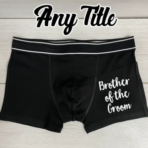 Wedding Boxers , Black Wedding Socks, Groom, Best Man, Usher & Page Boy Trunks - Picture 1 of 2