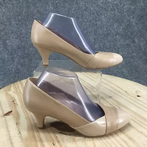 Naturalizer Heels Womens 8.5 M Deanes Slip On Kitten Pumps Beige Faux Leather - Picture 1 of 15