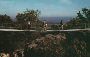 Chattanooga Swinging Bridge Rock City Scenic View TN Tennessee Postcard - Picture 1 of 2