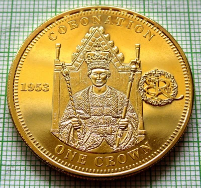 Tristan da Cunha 2012 ONE CROWN, Coronation of Her Majesty Queen Elizabeth II - Image 1 of 4