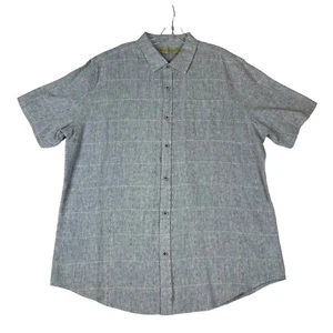 Boca Classics Shirt Mens 2XL Island Wear Blue Linen Blend Short Sleeve Beachy - Picture 1 of 10