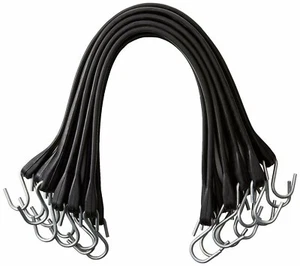 Cordones elásticos de goma de 21 pulgadas con ganchos - Ganchos S prensados - Caucho natural pesado - Imagen 1 de 9
