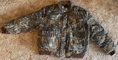 Vintage Duxbak Jacket Mens Medium Realtree Down Puffer Full Zip Camo Made In USA - Image 1 of 4