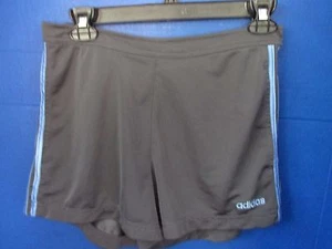 Adidas ~ grau mit blauen Streifen SPORTLICHE LAUFSHORTS ~ Damen Medium - Bild 1 von 2