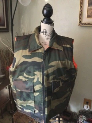 Northwest Territory Mens Rivrsible Camouflage Vest Size XL Zipper Pockets  - Image 1 of 4
