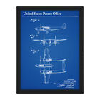 Howard Hughes Airplane Aviator Aircraft 1944 Patent Framed Wall Art Print 18X24