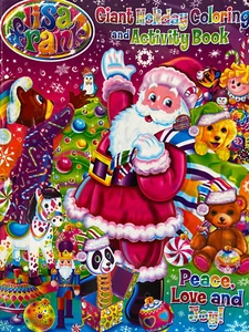 Lisa Frank Coloring Book Giant Holiday Coloring Activity Book Peace Love Joy - Picture 1 of 12