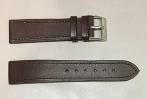 Pulsera Correa de Reloj Piel Legítima Cuero 20 mm Marrón Oscuro | Watchband 240 - Picture 1 of 2
