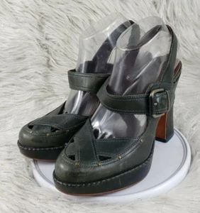 Frye Boots Goldie Slingback Womens Stone Blue Leather Shoes Size 9.5 M - Picture 1 of 6