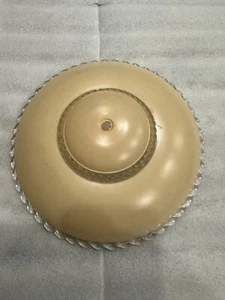 Antique / Vintage Art Deco Hanging Ceiling Glass Light Fixture Shade Clear Beige - Picture 1 of 14