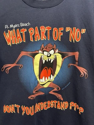 Looney Tunes TAZ Shirt 1996 Men’s XXL Black Fort Myers Beach Florida Vintage - Image 1 of 4