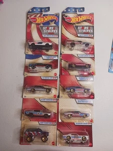 Hot Wheels Stars and Stripes Series 2019 Complete Set of 10 Brand New - Picture 1 of 1