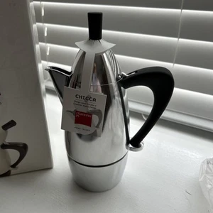 Carlo Giannini Chicca Black Handle Espresso Coffee Maker Aluminum, 3/1 Cup - Picture 1 of 9
