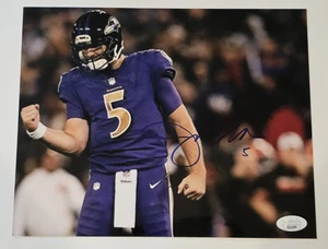 JOE FLACCO Signed 8x10 Photo-SUPER BOWL MVP-BALTIMORE RAVENS-JSA - Picture 1 of 4