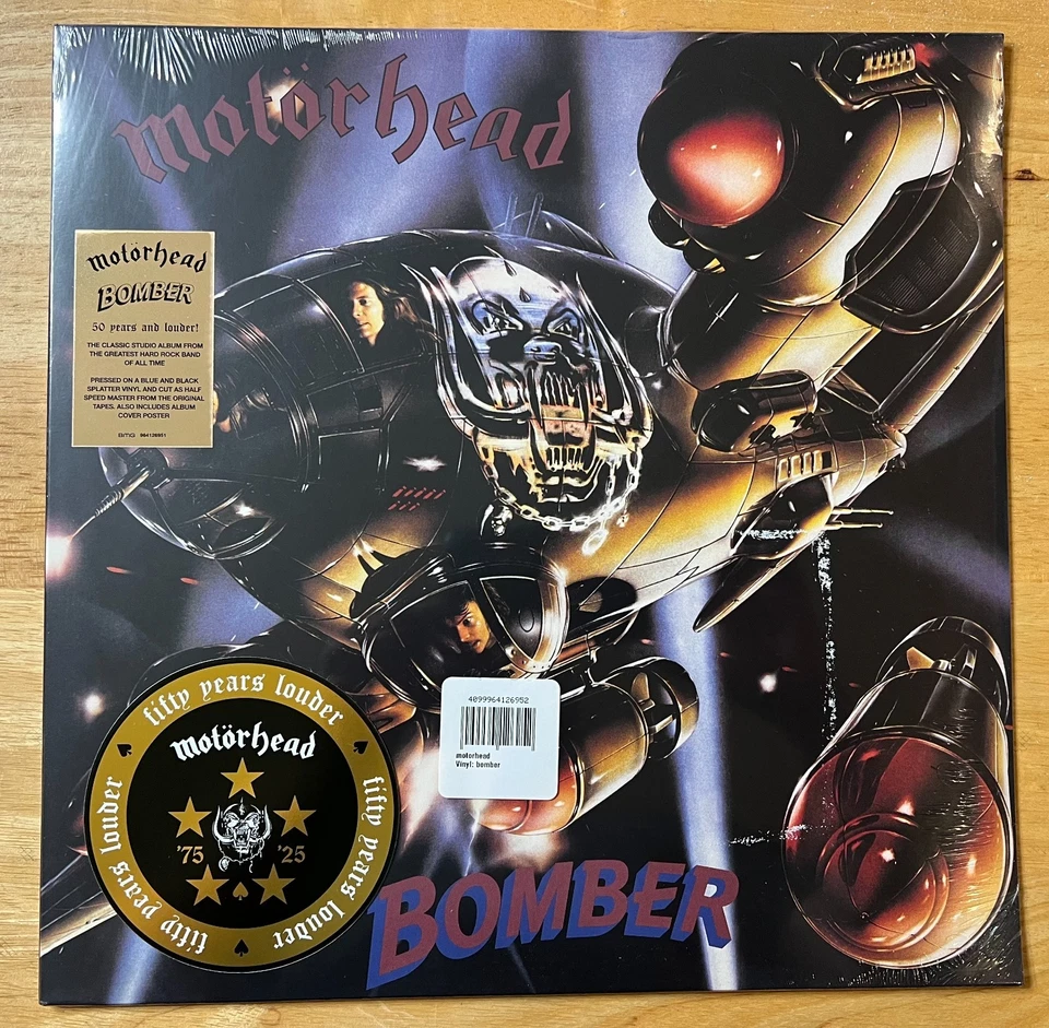 Motorhead Bomber Vinyl LP Limited Edition Blue Black Splatter 2025 SEALED - Image 1 of 1