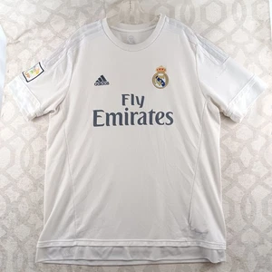 Adidas Real Madrid Soccer Jersey White Fly Emirates LFP Patch Men's XL - Picture 1 of 12