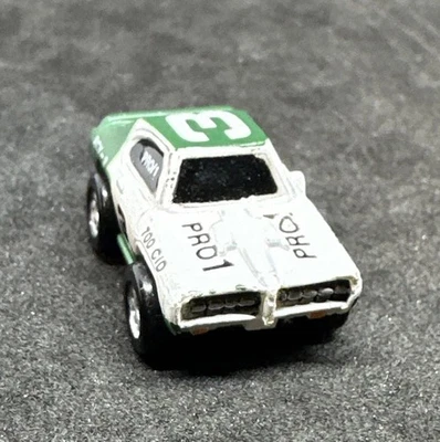 Pontiac GTO Micro Machines 68 blanco y verde #3 versión 1, 1986 Galoob vintage Foto 1 de 4