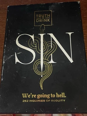 Truth or Drink SIN Box Juego de Beber con 252 Consultas de Iniquidad Baraja de Cartas Foto 1 de 4