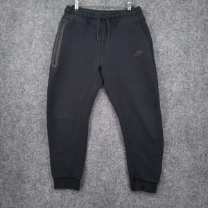 Nike Jogger Pants Kids Boys XL Black Sportswear Tech Fleece Tapered Drawstring - Picture 1 of 13