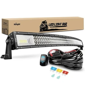 Curved Triple Row Flood Spot Combo Beam Led Bar 78000LM Driving Lights - Bild 1 von 7