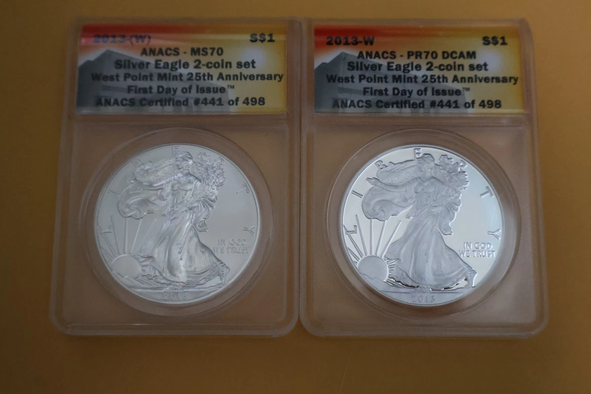 2013 American Eagle MS 70 Graded Silver Bullion Coins for sale | eBay