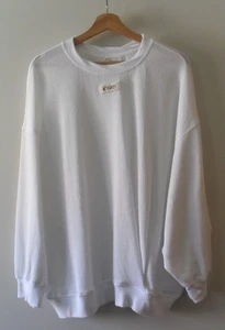 10 DAYS - Oversized Long Sleeve Mesh Cotton Top White M = 38/40 - Picture 1 of 8
