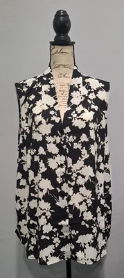 Blusa/talla floral sin mangas blanca y negra Nordstrom Rack para mujer nueva con etiquetas 3X Foto 1 de 4