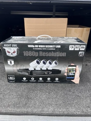 Night Owl 8 canales 4 cámaras 1080p DVR sistema de vigilancia de seguridad C-841-A10 Foto 1 de 3