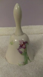 Bell Purple Iris Gorham Giverny in the Iris Pattern gold lattice gong OH751 - Picture 1 of 3