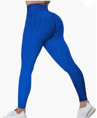 磨砂靴瑜伽裤高腰纹理臀部提升锻炼打底裤 — 第 1/4 张图片