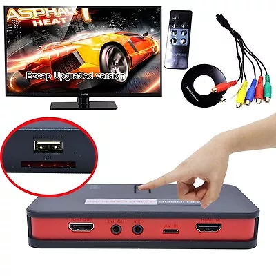 HDMI/YPBPR/AV Video Capture Card 1080P Game Recording Box to USB U Disk SD Card - image 1 of 4