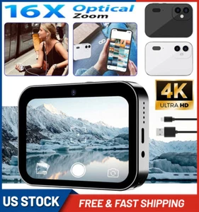 Digital Camera 64MP 4K HD Music Player Touch Screen Vlogging Camera Night Vision - Picture 1 of 26