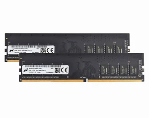 Micron 2X8GB 1RX8 PC4-2666V DDR4 21300Mhz 288Pin UDIMM Desktop Memory RAM - Picture 1 of 4