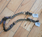 TWO Western Bridle Curb Chains Horse Size with nylon buckle ends