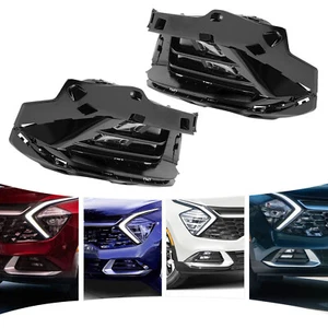For 2023-2024 Kia Sportage LX EX SX LED Fog Lights DRL Fog Lamps w/Bezels Trims - Picture 1 of 16