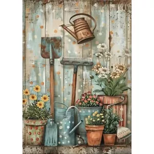 5D Moonlit Landscape with Farm Tools Diamond Painting Kit #104 - Picture 1 of 9