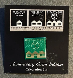 Dept 56  Dickens Village Souvenir  25th Anniv. GREEN CELEBRATION PIN  New 2001 - Picture 1 of 2