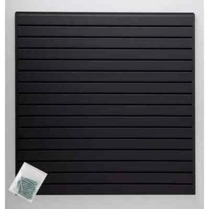 Jifram Easy Living 4 ft. x 4 ft. or 8 ft. x 2 ft. Black Plastic Slat Wall - Picture 1 of 3