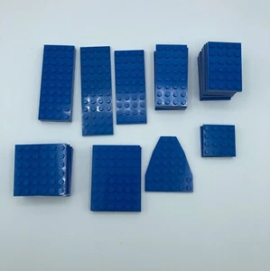 LEGO bulk lot 25 BLUE PLATES 4x4 4x6 4x8 4x10 4x12 6x6 6x8 4x10 thick - Picture 1 of 2