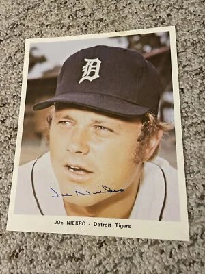 Foto autografiada 8x10 9x7 firmada por Joe Nekro de los Tigres de Detroit Foto 1 de 2