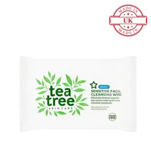 Superdrug Tea Tree Sensitive Facial Cleansing Wipes X25 (25pcs) - Picture 1 of 4