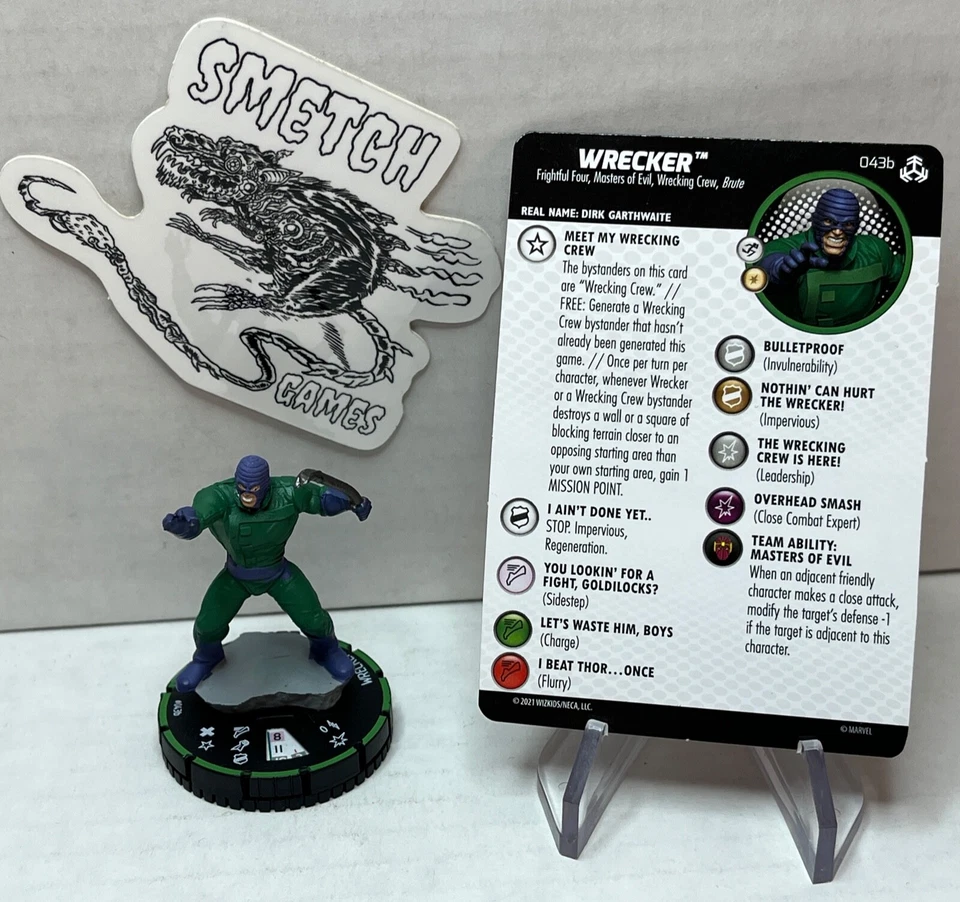 WOTR 043b Wrecker - Rare PRIME Figure - Marvel Heroclix - War of the Realms - Image 1 of 1