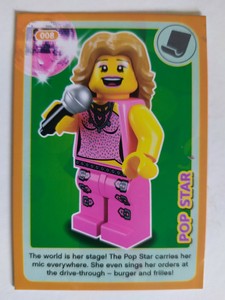 Lego Create The World Incredible Inventions Trading Card Number 8 Pop Star