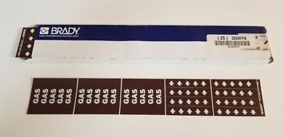 Brady Pipe Marker, GAS, 25 Count, Brown, 5GWY4, Free Shipping - Image 1 of 4